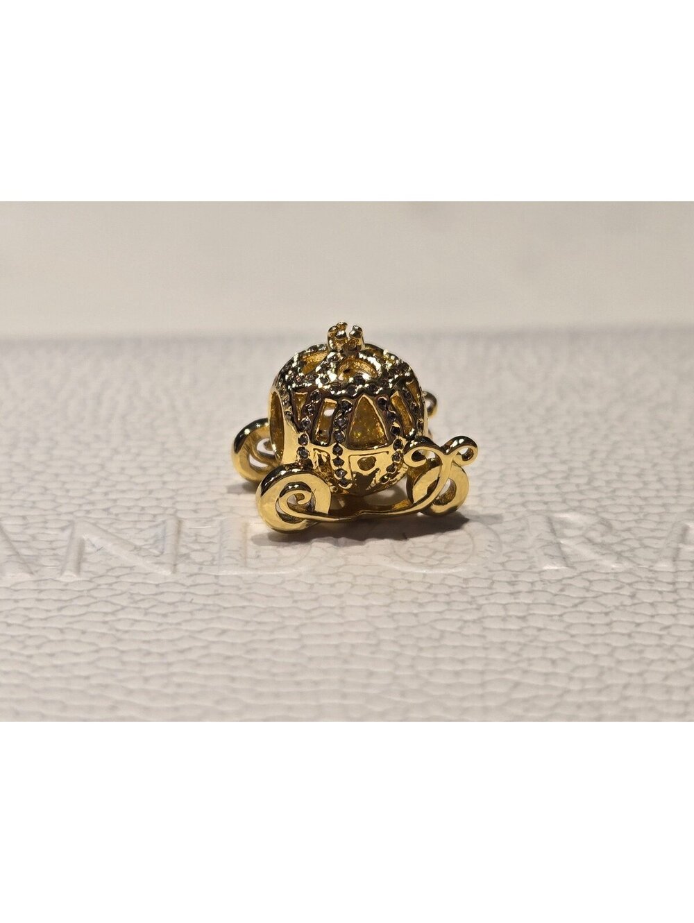 Pandora charm gold carriage